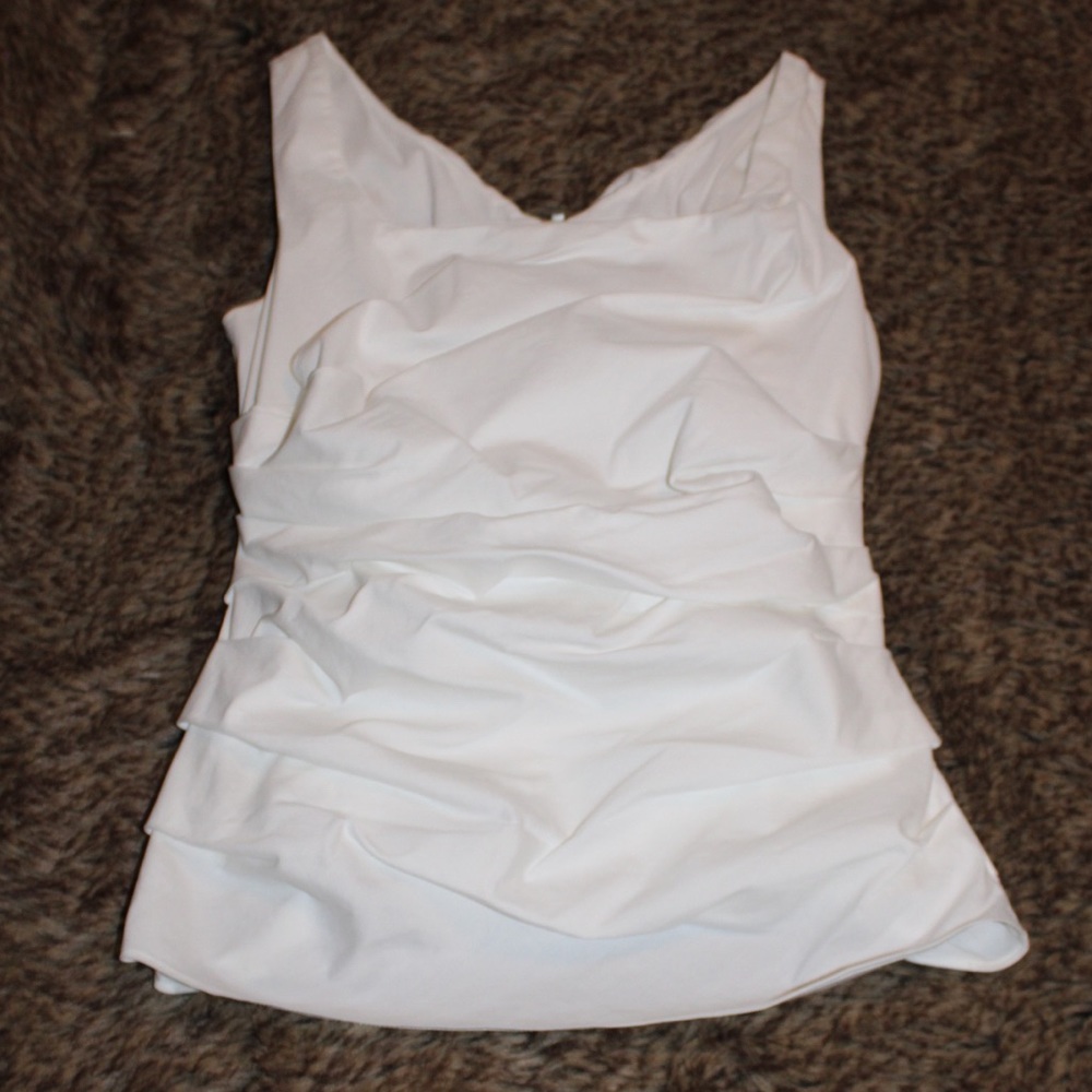Ann Taylor Ruched Square-neck Blouse